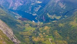 Norvegija. Vaizdas iš Dalsnibos apžvalgos aikštelės
