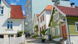 Norvegija. Bergenas. Pirklių rajonas
