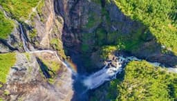 Norvegija. Voringsfoso krioklys
