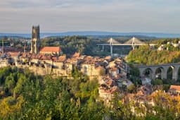 Friburgas. Miesto panorama